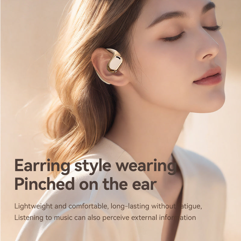 Fall Open - Ear Weireless Earphone, Lightweight Earphone With Charging Case, Noice Cancelling Bluetooth - CompatibleStereo Earbuds For Sports, Gaming, Calling, Busines